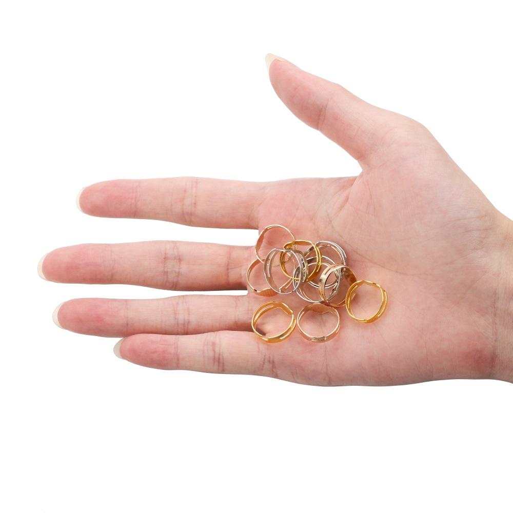 40Pcs/Lot 7/8mm Adjustable Gold Plated Ring Settings Base Blank for DIY Rings Jewelry Findings Making Accessories Supplies