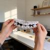 Perlen-Schleifen-Choker Raffinierter Süßer Choker Feminine Spitze Halskette Elegantes Weißes Spitzen-Halsband Für schulterfreie Oberteile Braut-Looks