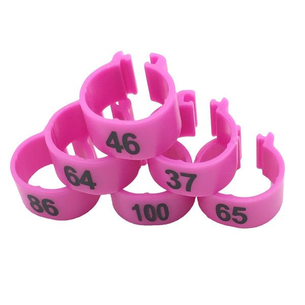 Inner Diameter 10mm Pigeon Leg Ring Poultry Pigeon Bird Parrot Clip Ring with Foot Ring Pigeon Supplies Bird Utensils 100Pcs/Set