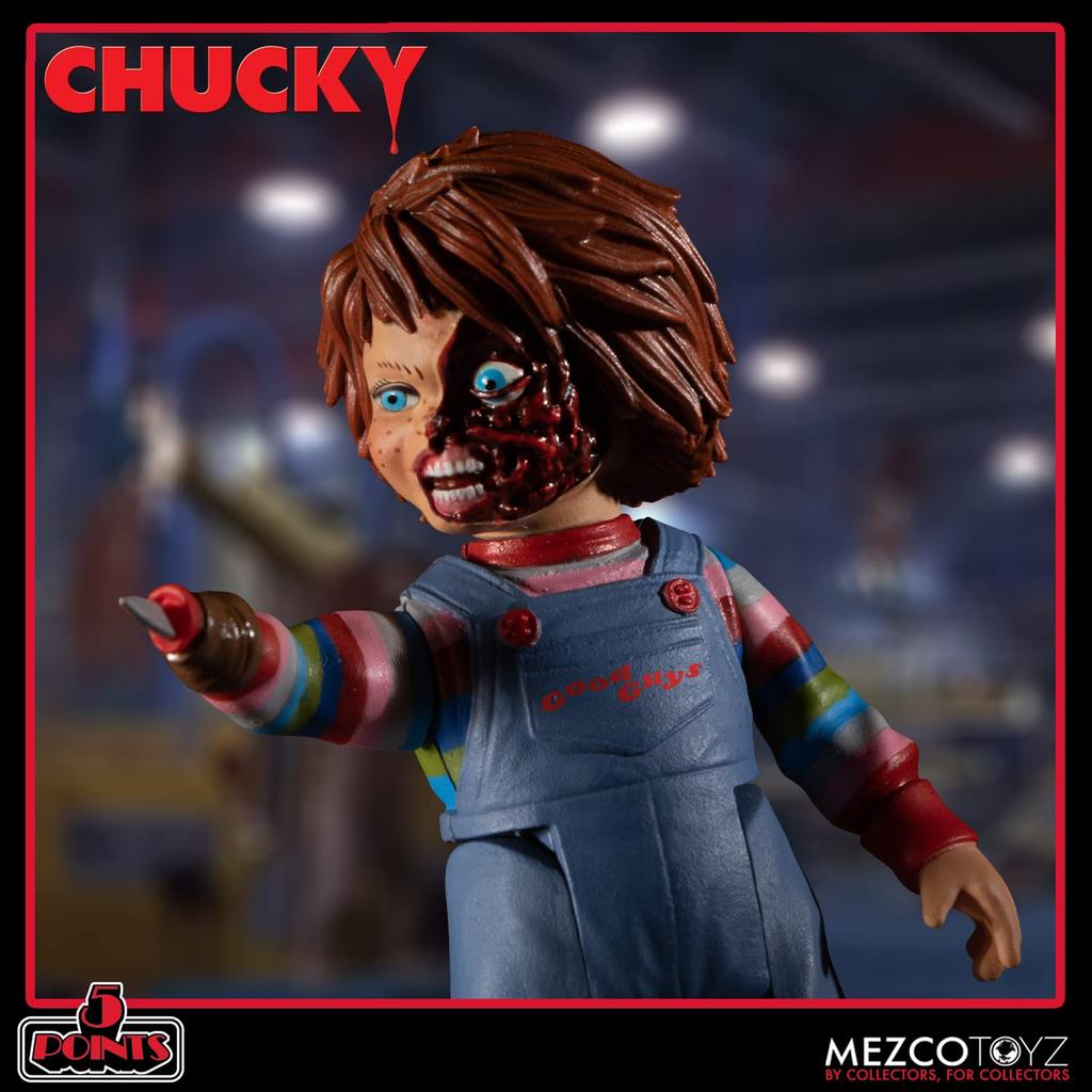 5-punkts Barnlekserien Chucky Actionfigur Deluxe Set, Blå, Medium, 653094