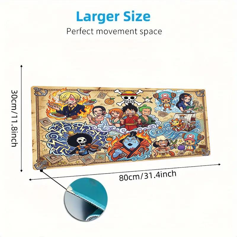 Anime One-Piece Color Mouse Pad Large Gaming Table Cushion Non-slip Laptop Tablet Big Mousepad XXL Mat Mini PC Playmat With Lock Edge