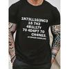 Men's Stephen Hawking Quote T-Shirt - 1573 Alphanumeric Code Print, 70% Chances of Being Intelligent Streetwear Tee, cotton Breathable Summer Shirt,
