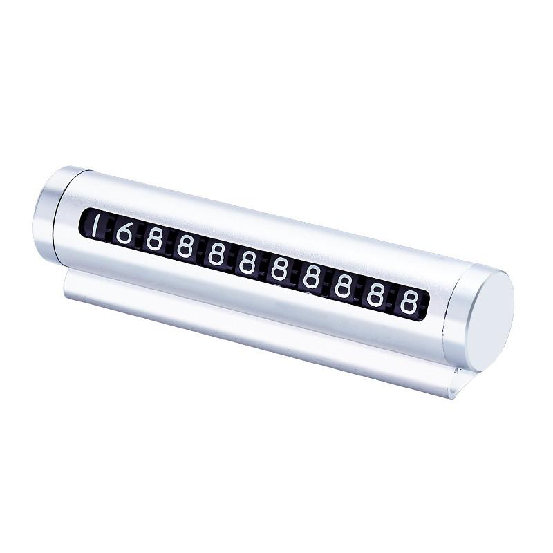 Metal Car Temporary Parking Card Universal Rotate Phone Number Plate Aluminum Stickers Park Stop In Car-styling Auto Accessories