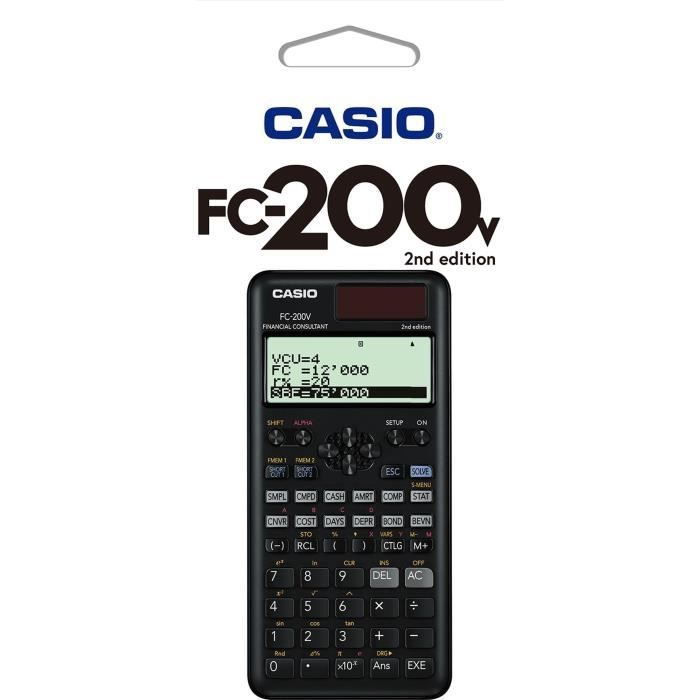 Scientific Calculator - Casio - FC-200V - 4-line Display - Solar Powered - 103 G