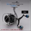 HEIGHTEN Reel Handle Aviation Aluminum Shimano Daiwa Universal Spinning Reel for Arch Aurora Black V3.0 80/98mm (Gunmetal (Knob) & (Handle), 80mm)