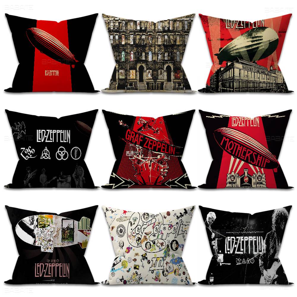 Fine Glasses Unisex Famous Band L-Leds Z-Zeppelin Maple Design Cushion Cover Happy Autumn Harvest Decor Holiday Decorati Pillow Cover