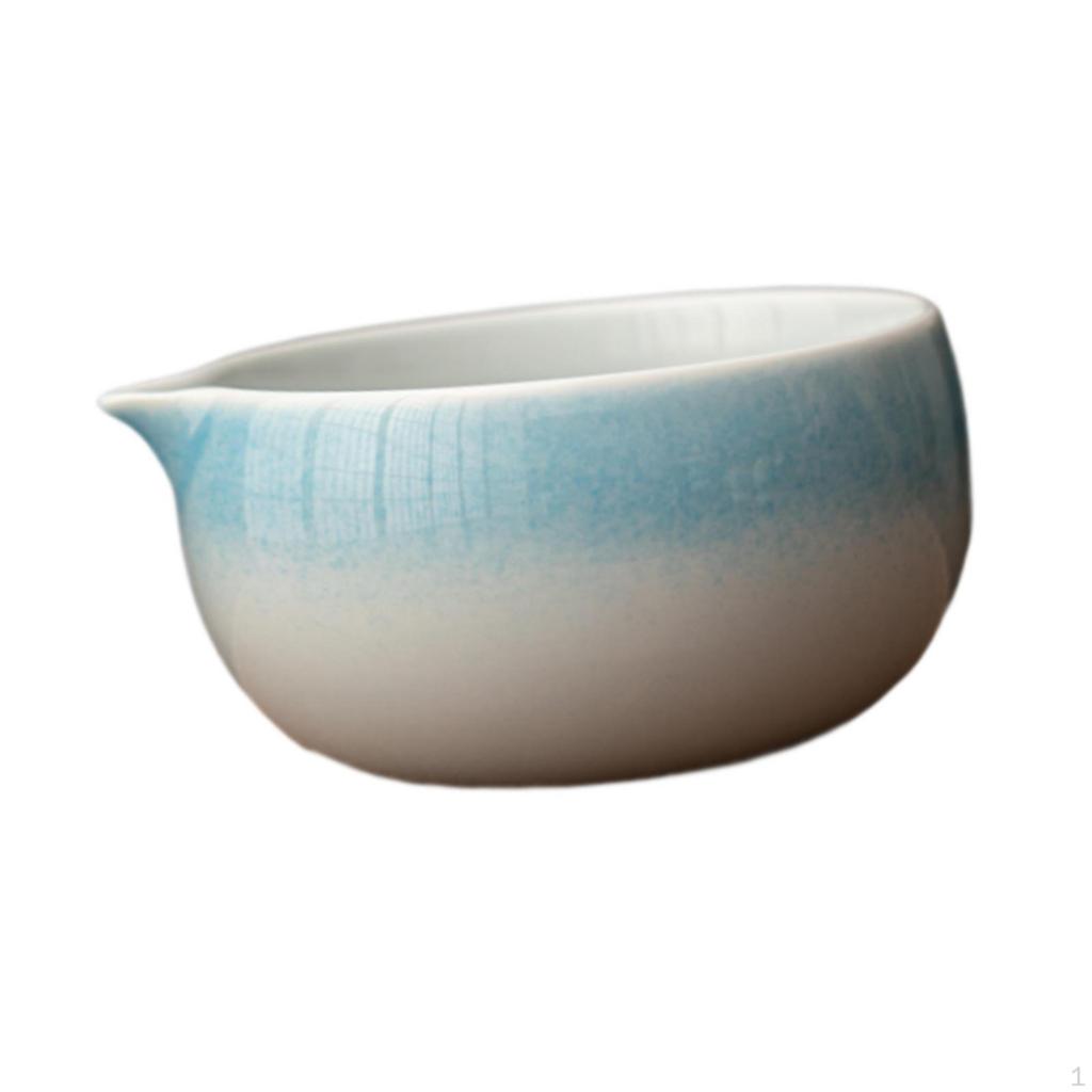 Ceramic Bowl for Matcha, 500ml Capacity with Spout Tea Preparation