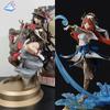 27cm 23cm Genshin Impact Pvc Anime Figure Nilu Hu Tao Model Doll Action Collectible Toy Desktop Decoration Gifts and Poseable Articulated Scale