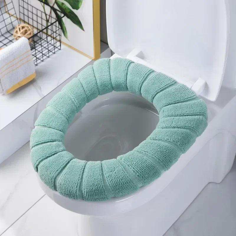 Thickened Toilet Mat Antifreeze Toilet Covers Washable Knitted Mat Gentle Animated Toilet Seat Covers Bathroom Products