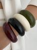 Ingemark Y2K Boho Thick Resin Acrylic Open Wide Bangles for Women New Trend Vintage Irregular Chunky Arm Bracelets Daily Jewelry