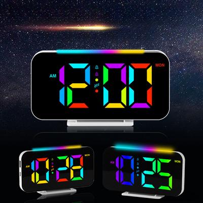 Clock Simple Color Light Electronic Clock Ambient Light Electronic Clock Multi-function Alarm Clock 9010
