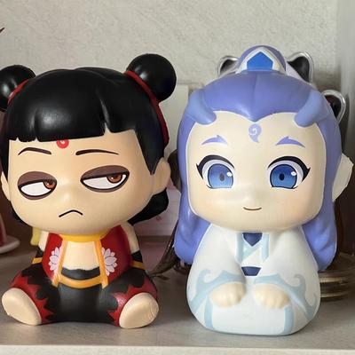 Cute Doll Soft Silicone Slow Rebound Stress Relief Toy Chinese Style Cartoon Character Desktop Ornament
