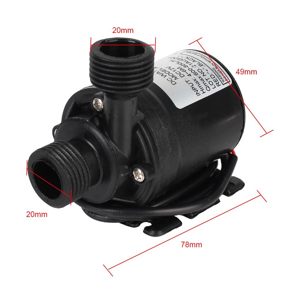 Portable Low Noise 800L/H 5M Lift DC 12V/24V Brushless Submersible Water Pump for Home Cooling Systems