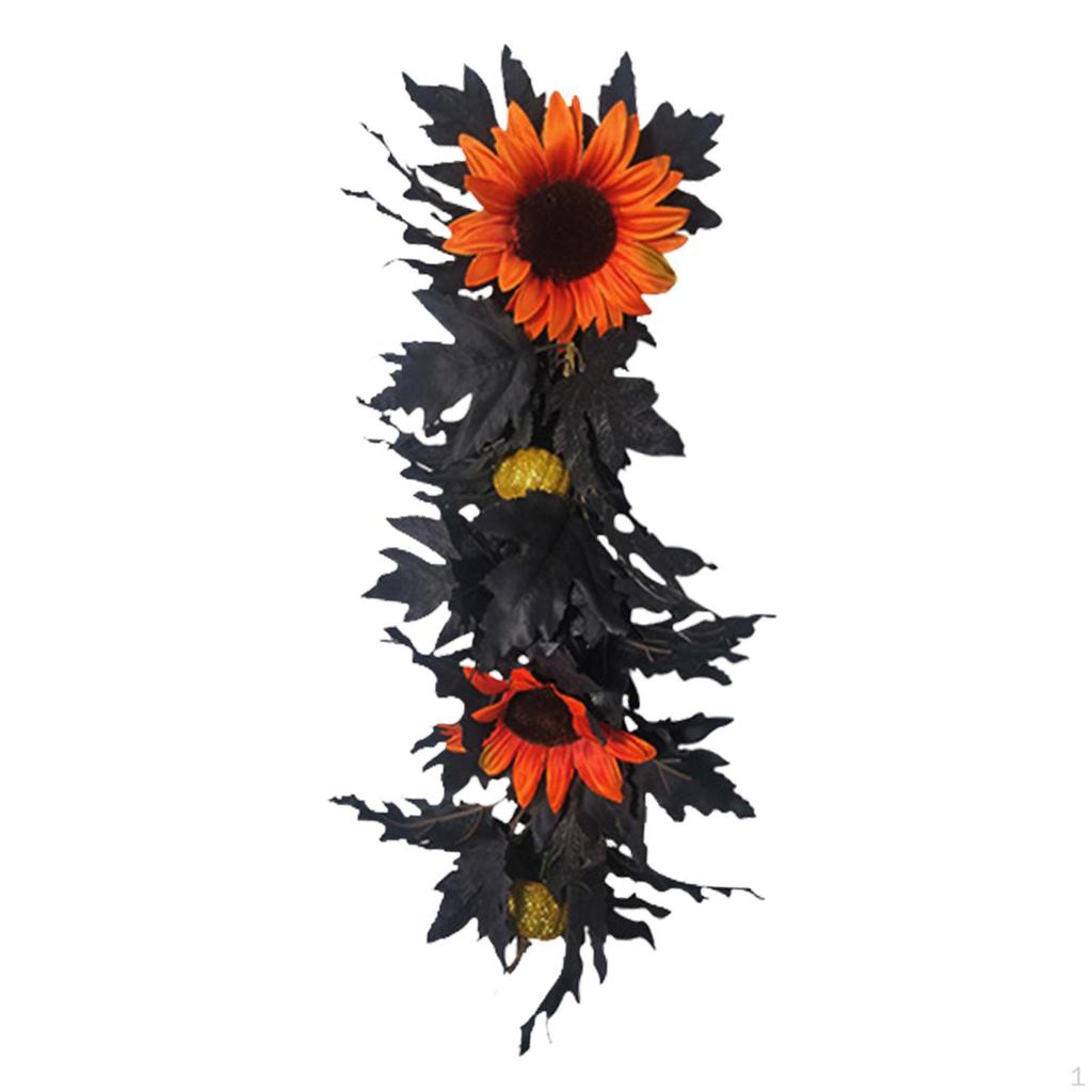 Kunstige vegghengende lønneblader Halloween-dekorasjoner