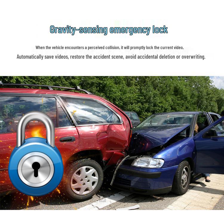 Dual-Kamera-Autorekorder mit AR-Navigation und ADAS-Warnungen - Aufnahme vorne & hinten