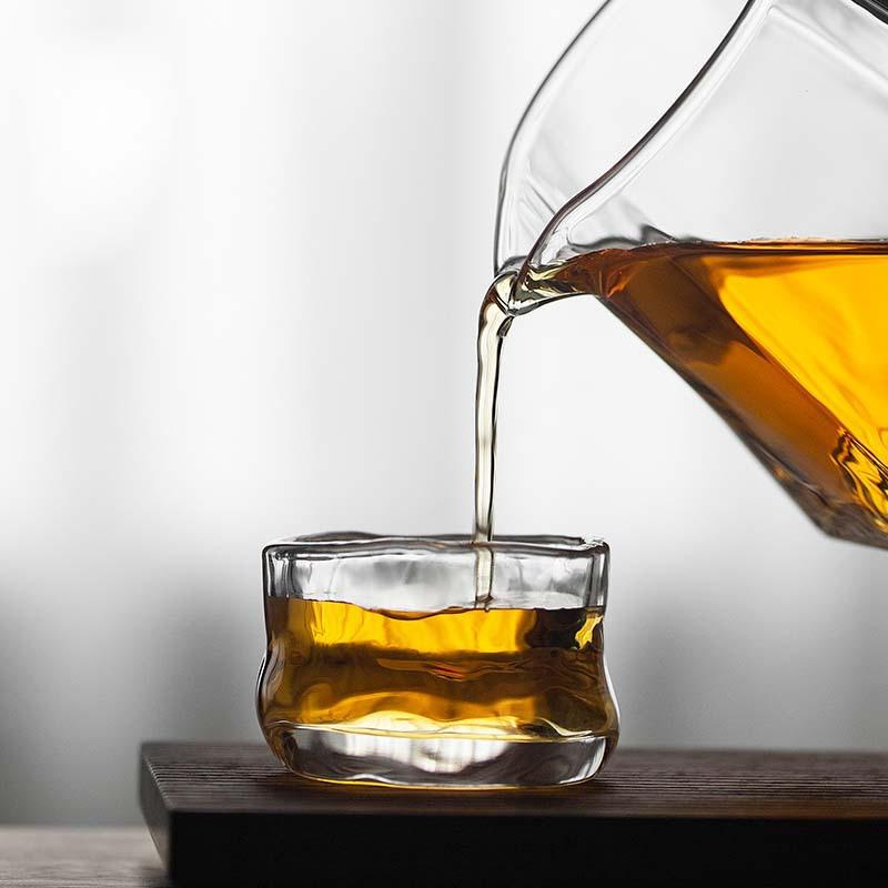 Watch Hill Glass Tea Divider Heat Resistance Fair Cup With Wooden Handle Tea Pitcher Chahai Kung Fu Tea Set Accessories