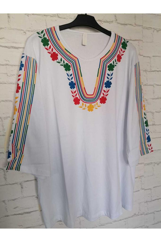 Damenbluse in großer Größe, perfekt für den Sommer, gekämmte Baumwolle, bequeme Bluse