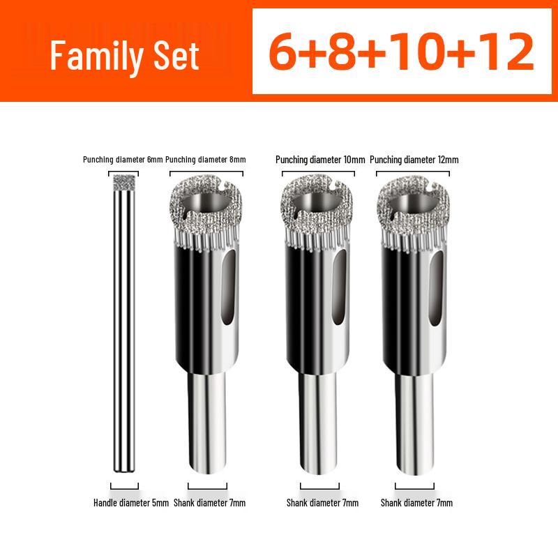 6mm Multifunctional Glass & Tile Drill Bit Set for Marble