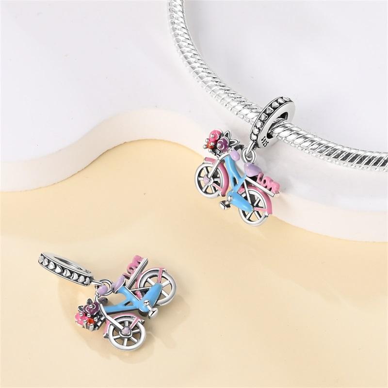 100 copper Flower Balloon Chocolate Gift Bicycle Charm Bead Charms Bead Charms Pendants Compatible With 3mm Bracelets Do It Yourself Fine Jewellery M