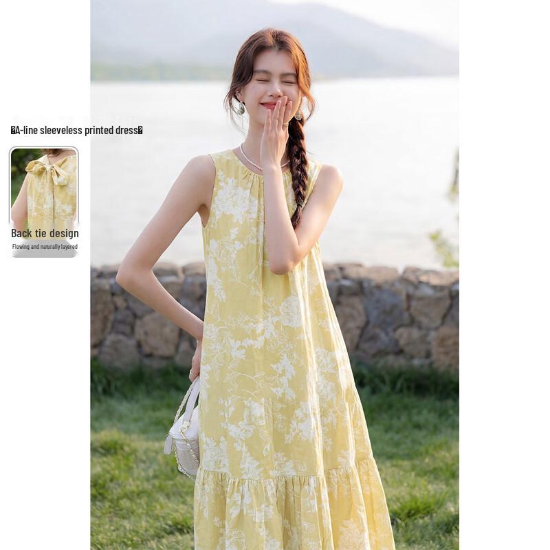 Mokana Women s Bowknot Tie Sleeveless Maxi Dress XL
