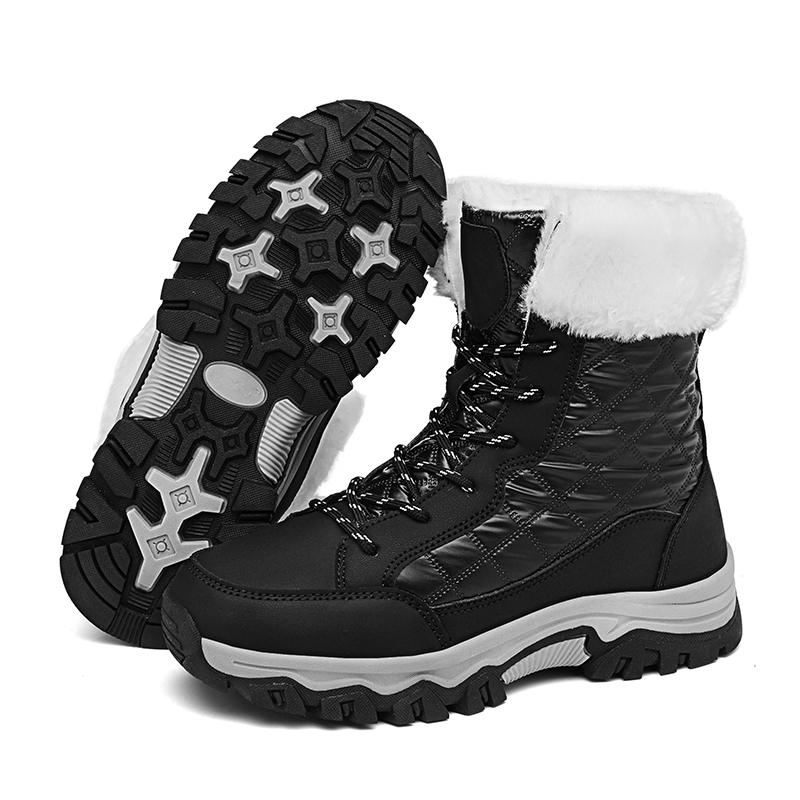 TUINANLE Winter Snow Boots Women Ankle Boots Men Shoes Motorcycle Boots Female