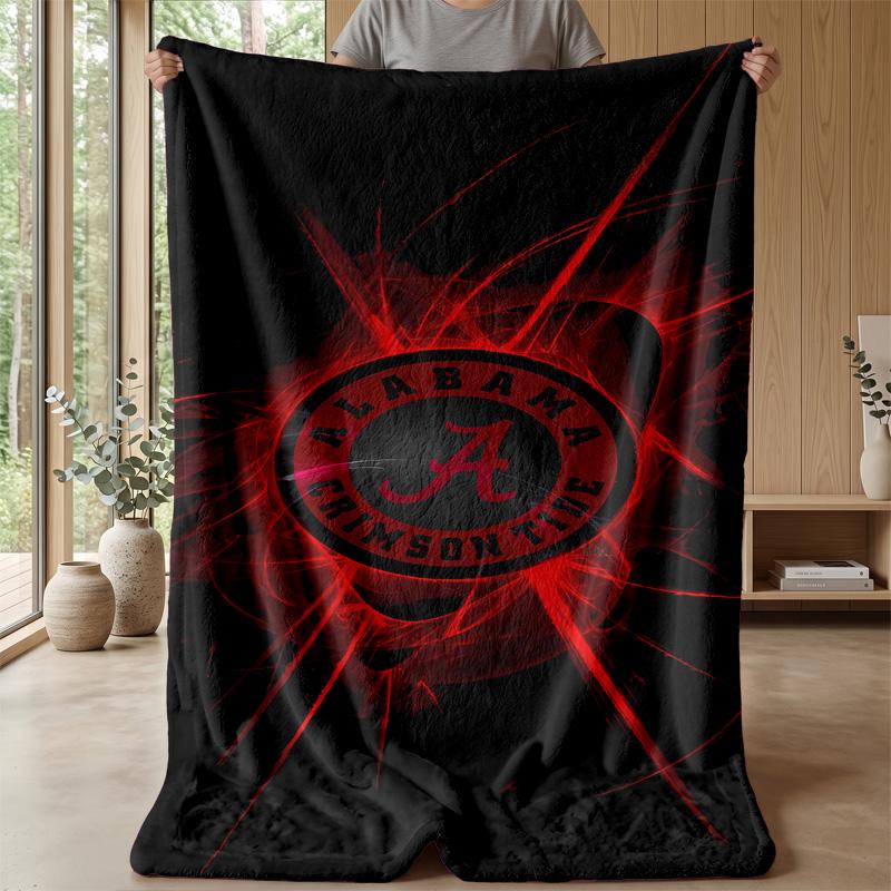 Alabama Crimson Tide Theme Blanket Soft Flannel Blanket Plush Throw Blanket Cozy Sofa Bed Blanket for Home Decor