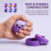 Halloween Lila Gedämpfte Brötchen Squishy Spielzeug Langsam Aufgehend Weichgummi Kneten Fidget Spielzeug mit Mini-Dampfgarer Stressabbau Schreibtischdekoration Partygeschenk