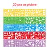 Kids Drawing Stencils Set: 20 pcs Large Plastic Templates with 300+ Patterns for Painting - Creative Gift for Girls & Boys