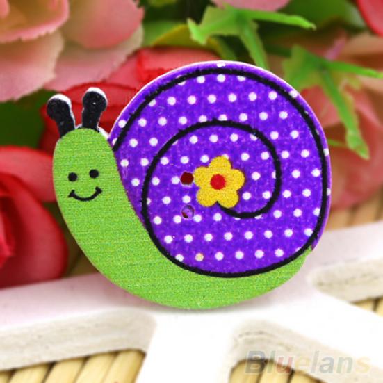50pcs Lovely Sewing Cartoon Animal Elphant Dog Scrapbooking 2 Holes Wood