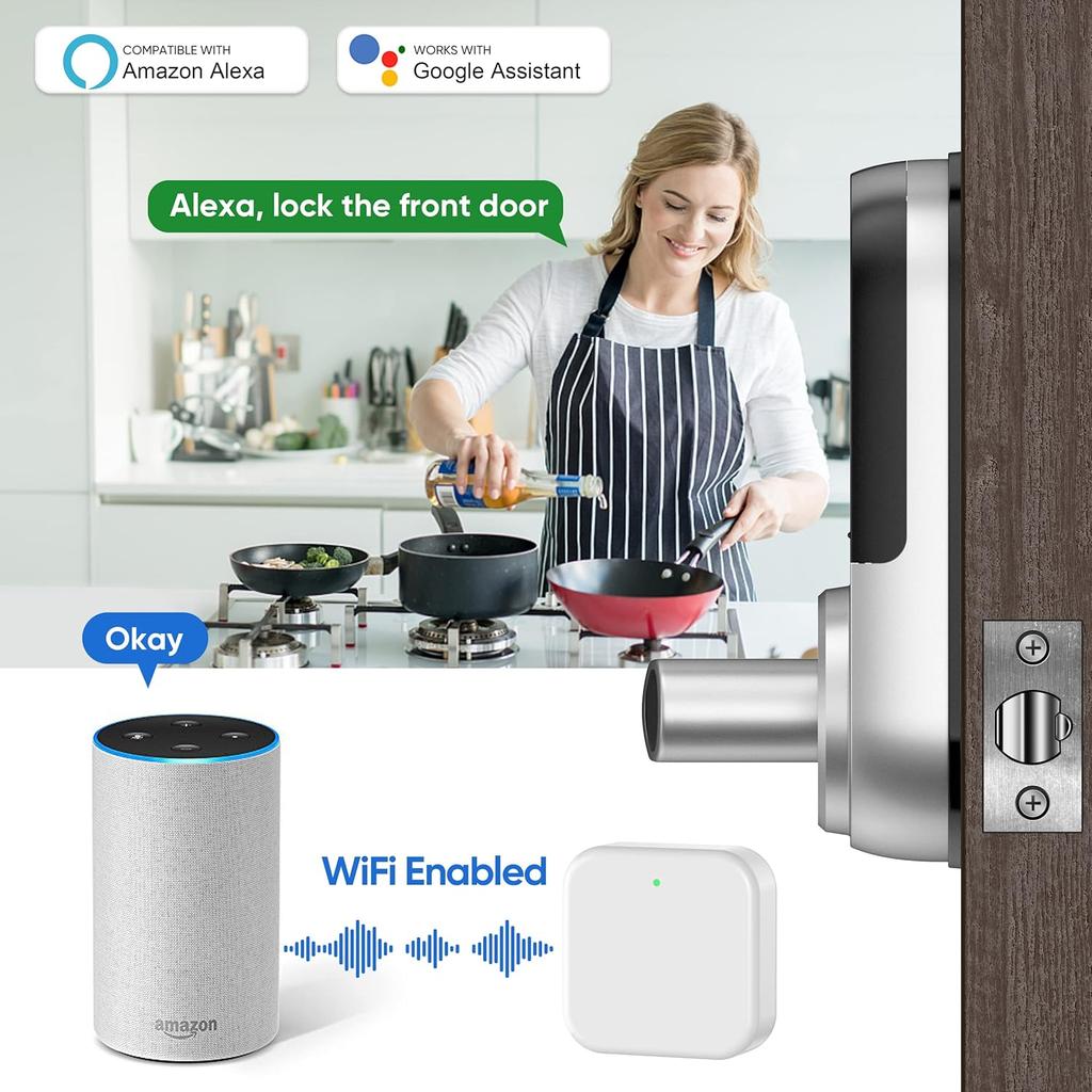 Sifely Smart Lock, Keyless Entry Door Lock, Smart Door Lock, Door Lock with Keypad, Smart Lock Front Door, Fingerprint Door Lock, Smart Lock with