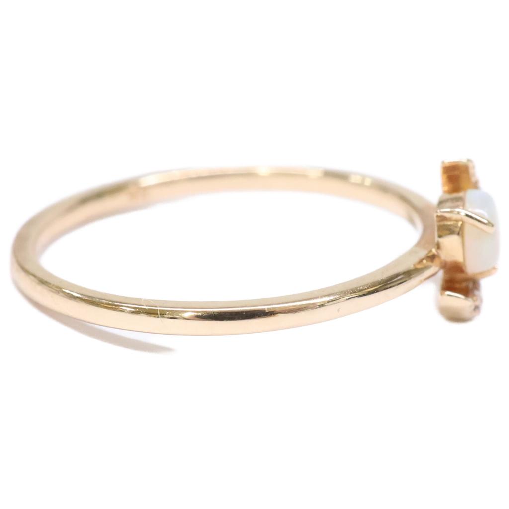 NOJESS [Beautiful Condition] K10 Moon Pinky Ring Ring Yellow GoldUsed