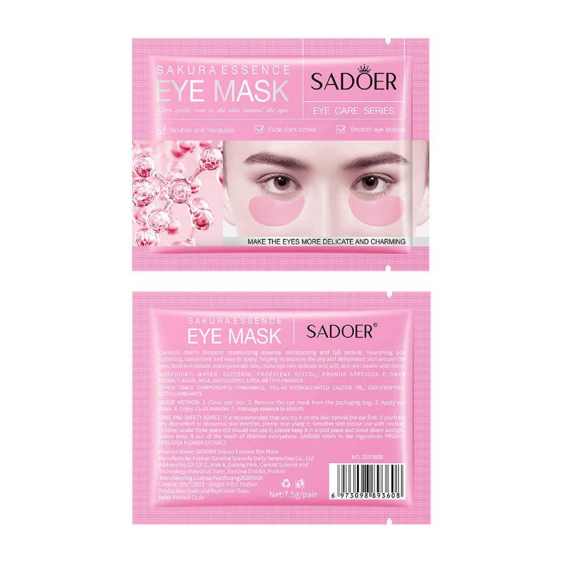 Sakura Eye Mask Hydrating Anti Aging Under Eye Patches Reduce Dark Circles and Puffiness for Refreshed Look