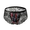 Men's sexy lace panties perspective boxers sexy hollow boxers bed seduction flirting underwear