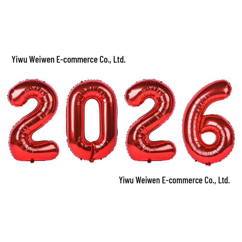 2026 Happy New Year Foil Balloons - 32/16 inch Party Decor