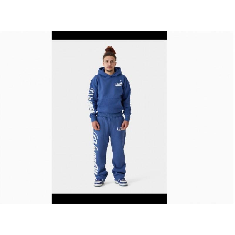 Unisex Streetwear Hoodie Jogginghosen Set Buchstabendruck Lässiger Trainingsanzug Langarm