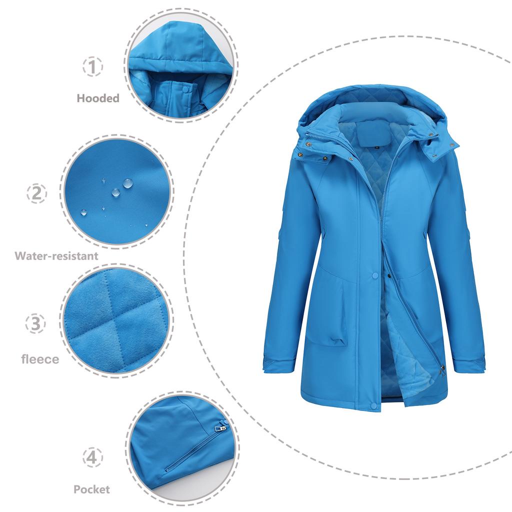 Women's Detachable, Windproof, and Warm Hiking Jacket for Autumn and Winter – A Versatile and Stylish Casual Outerwear.