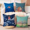 Cartoon P-Ponyos Maple Design Cushion Cover Happy Autumn Harvest Decor Holiday Decorati Pillow Cover