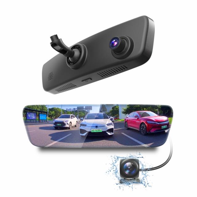 4K Mirror Dash Cam Streaming Media 170 Degree Wide Angle G-sensor Dash Cam WIFI App Control Parking Monitor Mirror Dashcam