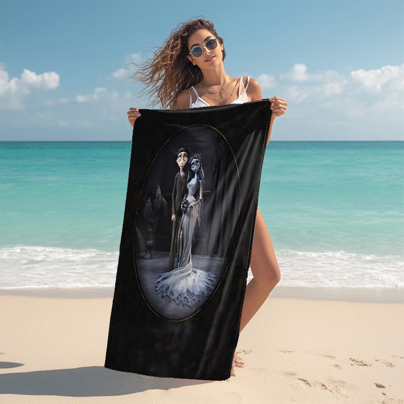 1Pc Ghostly Bride Butterflies Beach Towel Microfiber Beach Towel Thin Absorbent For Beach Swimming Yoga Bath Sports 0917156
