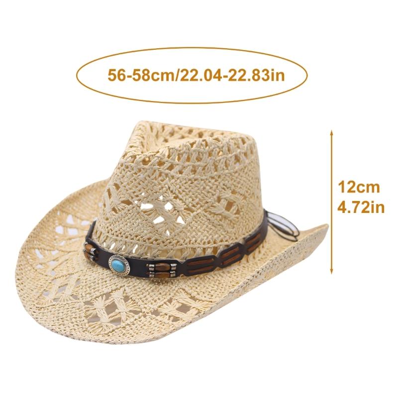 Elegant Straw Sun Hat With Wide Brims For Women Girl Beach Wear Outdoor Activity Breathable Handwoven Hollow Panama Hat