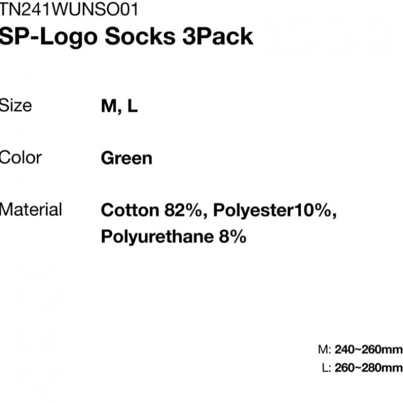 Thisisneverthat Sp Logo Socks 3pack Green