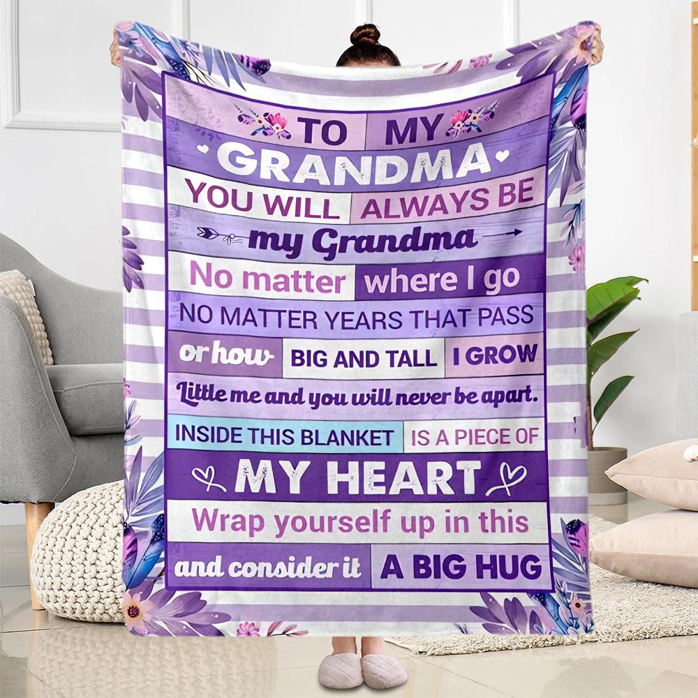 1pc Mom's Love Blanket Soft Cozy Lightweight for Travel Camping Picnics Sofa Office Bed Living Room Perfect Gift for Friends and Family