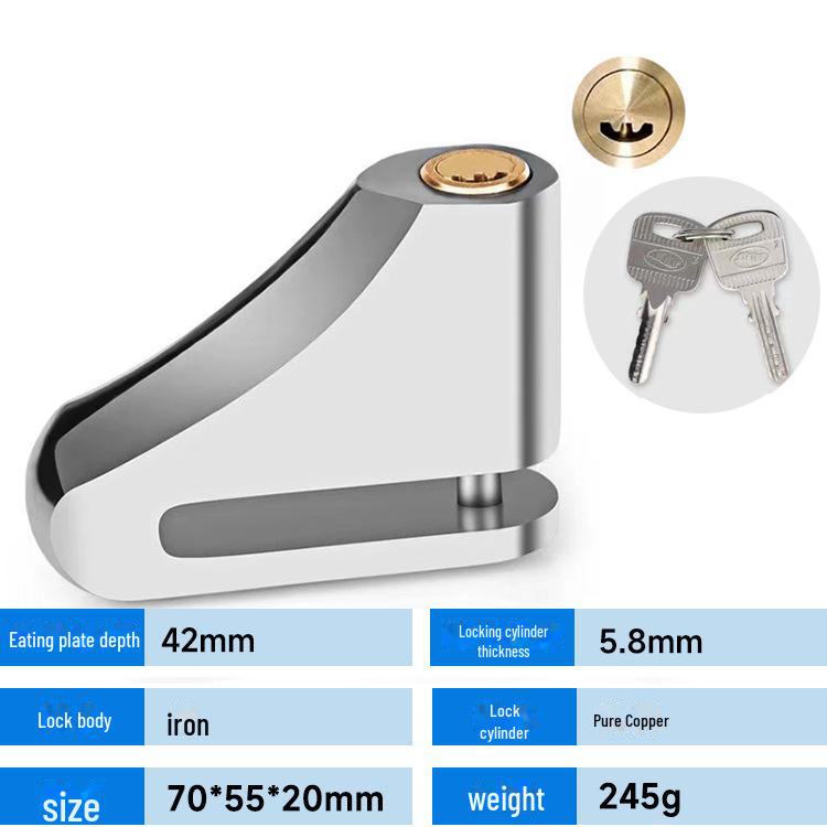 Alloy Steel Anti-Theft Disc Brake Lock for Bicycles and Motorcycles