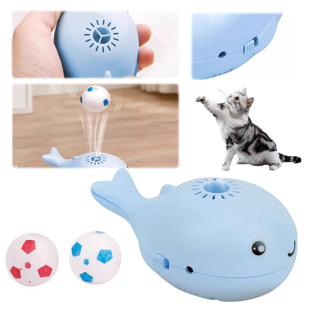 Whale Levitating Cat Toy USB Powered Whale Shaped Cat Toy Portable Floating Whale Balls Toy Fun Entertainment for Kittens
