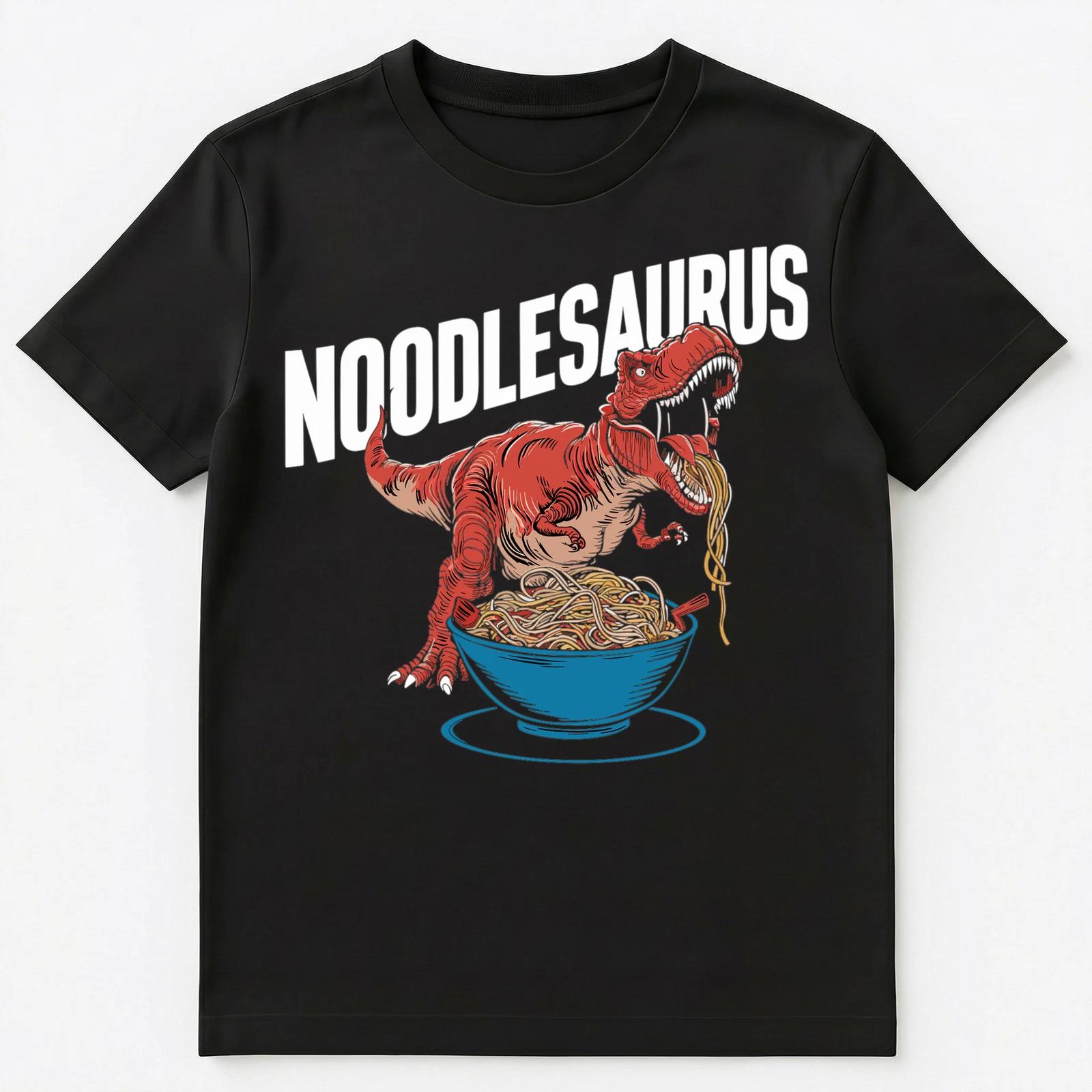 Funny T Rex Eating Noodles Noodlesaurus Unisex T-Shirt S