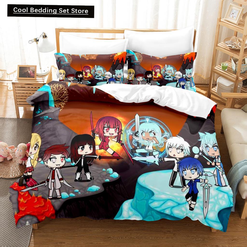 3D Print Anime Kawaii The Gacha Girl Bedding Sets Duvet Cover Set With Pillowcase Twin Full Queen King Bedclothes Bed Linen