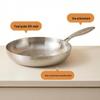 Stainless Steel Non-Stick Frying Pan, 304 Grade, Thickened Flat Bottom, Triple-Layer, Ideal for Home and Steak Cooking.