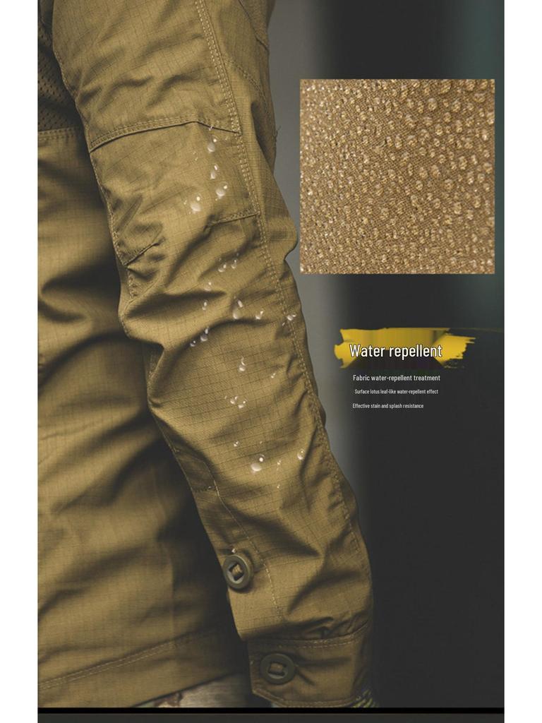 Men's Waterproof Tactical Jacket - Stand Collar, Wear-Resistant, Ideal for Spring/Autumn Outdoor Activities.