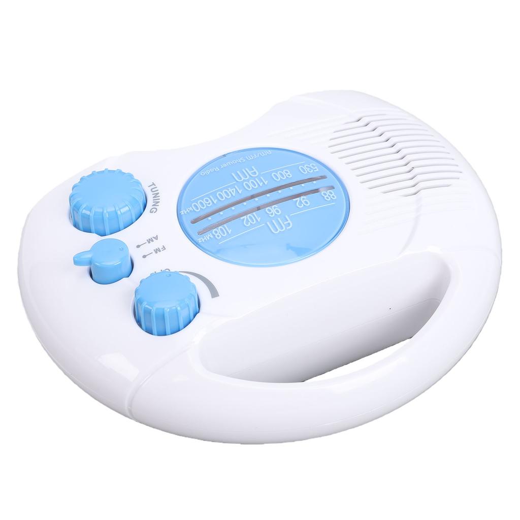 Shower Radio Water Proof Hanging Portable AM FM Radio with Built in Speaker for Home Bathroom Outdoor Beach