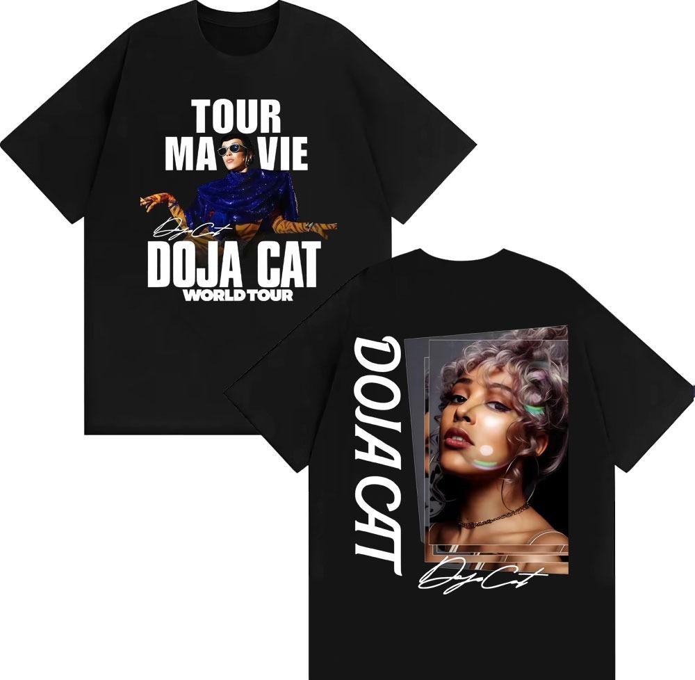 Singer Doja Cat World Tour 2026 Tshirts Men Women Aesthetic Vintage High Quality Tshirt Casual Pure Cotton T Shirts Streetwear
